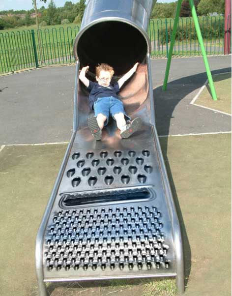 Joke: Cheese Grater Slide For