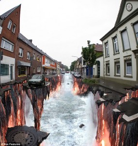 Street Paining with lava