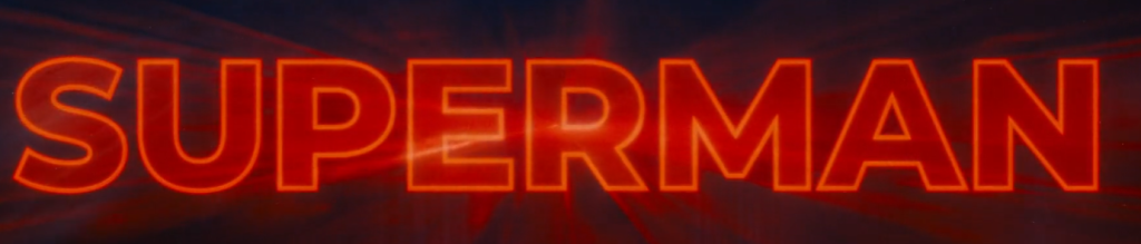 Red bold text reading "Superman"